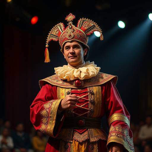 Actor performing in costume