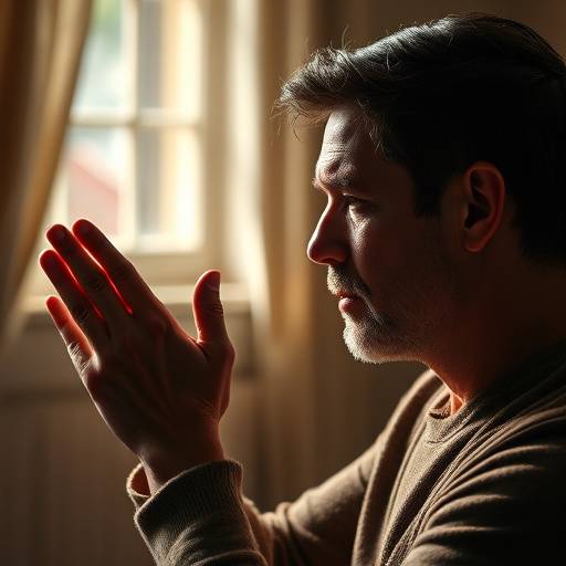 Actor rehearsing lines