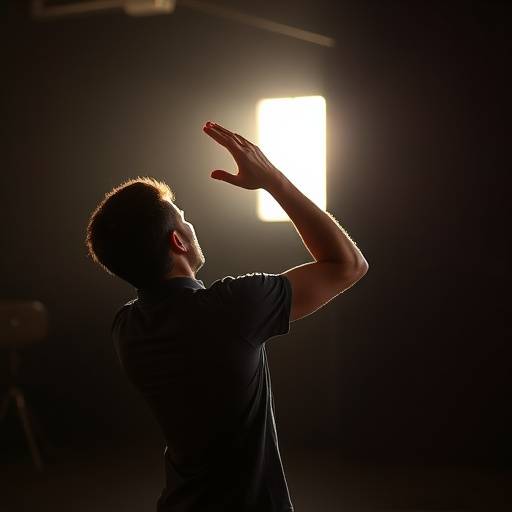 Actor stretching before a rehearsal